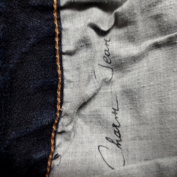 Chicos Blue Denim Charm Jeans Platinum Rhinestones Bling  Flare Bootcut Stretch - Picture 7 of 12